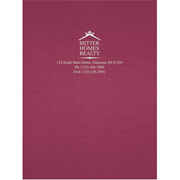 Custom Linen Double Pocket Presentation Folders, Burgundy