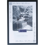 DAX Black Wood Poster Frame, Plexiglas Window, 24 x 36