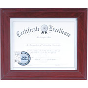 DAX Executive Document Frame with Mat, Desktop, Mahogany, 11 x 14