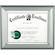 DAX Silver Finish Document Frame, Desktop, 8-1/2 x 11