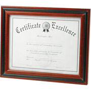 DAX Two-Tone Rosewood/Black Document Frame, Desktop, 8-1/2 x 11