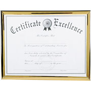 DAX Value U-Channel Document Frames 8-1/2 x 11 Gold