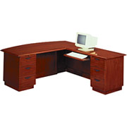 DMI Eclipse 66" Right "L" Desk, Medium Cherry