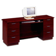 DMI Eclipse Computer Credenza with Tower CPU Compartment, Mahogany