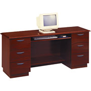 DMI Eclipse Computer Credenza with Tower CPU Compartment, Medium Cherry