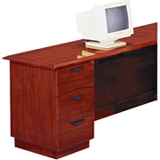DMI Eclipse Left Pedestal Desk, Medium Cherry