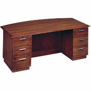 DMI Eclipse Left Reception "L" Desk, Mahogany
