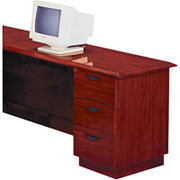 DMI Eclipse Right Pedestal Desk, Medium Cherry