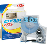 DYMO 1/2" D1 Label Maker Tape, Black on Blue