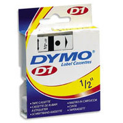 DYMO 1/2" D1 Label Maker Tape, Black on Clear