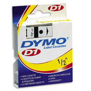 DYMO 1/2" D1 Label Maker Tape, Black on White