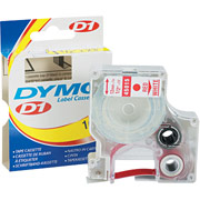 DYMO 1/2" D1 Label Maker Tape, Red on White