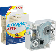 DYMO 1" D1 Label Maker Tape, Black on Clear