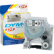 DYMO 3/4" D1 Label Maker Tape, Black on Clear