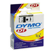 DYMO Label Machine Tape, 3/8",  Black on Clear