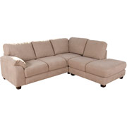 Darush 2-Piece Taupe Micro-Fiber Sectional Sofa