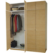 Darush 2-Piece Wardrobe With Hangrod, Lemon Tree Finish