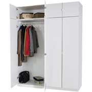 Darush 2-Piece Wardrobe With Hangrod, White Finish