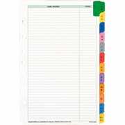 Day-Timer Address & Phone Pages with Color Tabs, Folio Size