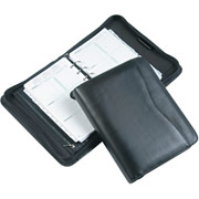 Day-Timer Verona Leather Starter Set, Zip Closure, Black, Desk Size