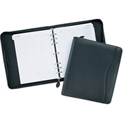 Day-Timer Verona Leather Starter Set, Zip Closure, Black, Folio Size