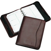 Day-Timer Verona Leather Starter Set, Zip Closure, Burgundy, Desk Size