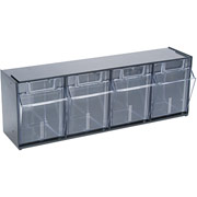 Deflect-o Tilt Bin Multipurpose Storage and Organization 4-Bin System