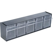 Deflect-o Tilt Bin Multipurpose Storage and Organization 5-Bin System