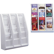 Deflecto Multi-Tiered 12 Pocket Leaflet Size Literature Holder