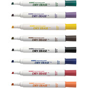 Dixon Dry-Erase Markers, Chisel Tip, Assorted, 8/Pack