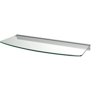 Dolle 24" Clear Convex Shelf Rail Kit with Silver Rail