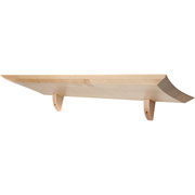 Dolle 24" x 6" Zen Maple Shelf Shaker Kit with 2 Birch Clips