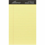 Dual Pad, 5" x 8", Canary, Writing Pad, Legal Ruled