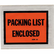 Duck Full Face Packing List Envelopes, 4-1/2" x 5-1/2", "Packing List Enclosed"