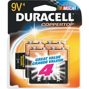 Duracell 9-Volt Alkaline Batteries, 4/Pack