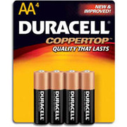 Duracell AA Alkaline Batteries, 4/Pack