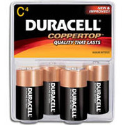 Duracell C Alkaline Batteries, 4/Pack