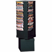 Durham Con-Tur Rotary Literature Racks, 20 Pocket, Black