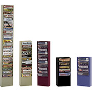 Durham Con-Tur Vertical Literature Racks, 11 Pockets, Burgundy