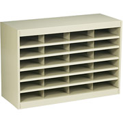 E-Z Stor 24-Compartment Steel Literature Center, Legal, Tropic Sand