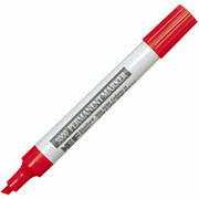 Eberhard Faber 3000 Permanent Markers, Chisel Tip, Red, Dozen