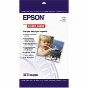 Epson Glossy Photo Paper, 4" x 6", 20/Pack