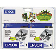 Epson T043120-D1 Black Ink Cartridges, High Yield, 2/Pack