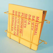 Ex-Cell Wire Wall Rack For Safety Data Sheet Binder, Bright Yellow