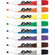 Expo Chisel Tip Dry-Erase Markers, Assorted, 8/Pack