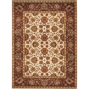 Feizy Bent Tree Collection,  4' x 5' Rug, Ivory/Red