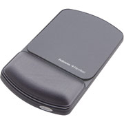 Fellowes Microban Wrist Rest and Mouse Pad, Graphite/Black
