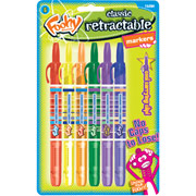 Foohy Retractable Markers, 6/Pack