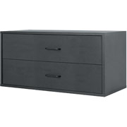 Foremost Hold'ems Modular Cube Storage System, Black 15"H x 30"W x 15"D 2-Drawer Cube