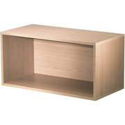 Foremost Hold'ems Modular Cube Storage System, Honey Oak 15"H x 30"W x 15"D Open Double Cube